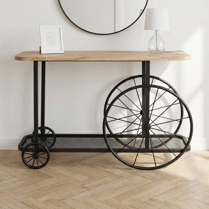 Craft Wheel Console Table