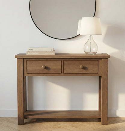 Torino Solid Oak Console Table