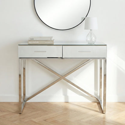 Rocco Mirrored Glass Console Table