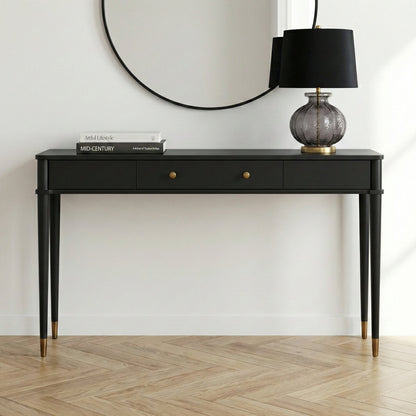 Elden Black Mahogany Wood Console Table