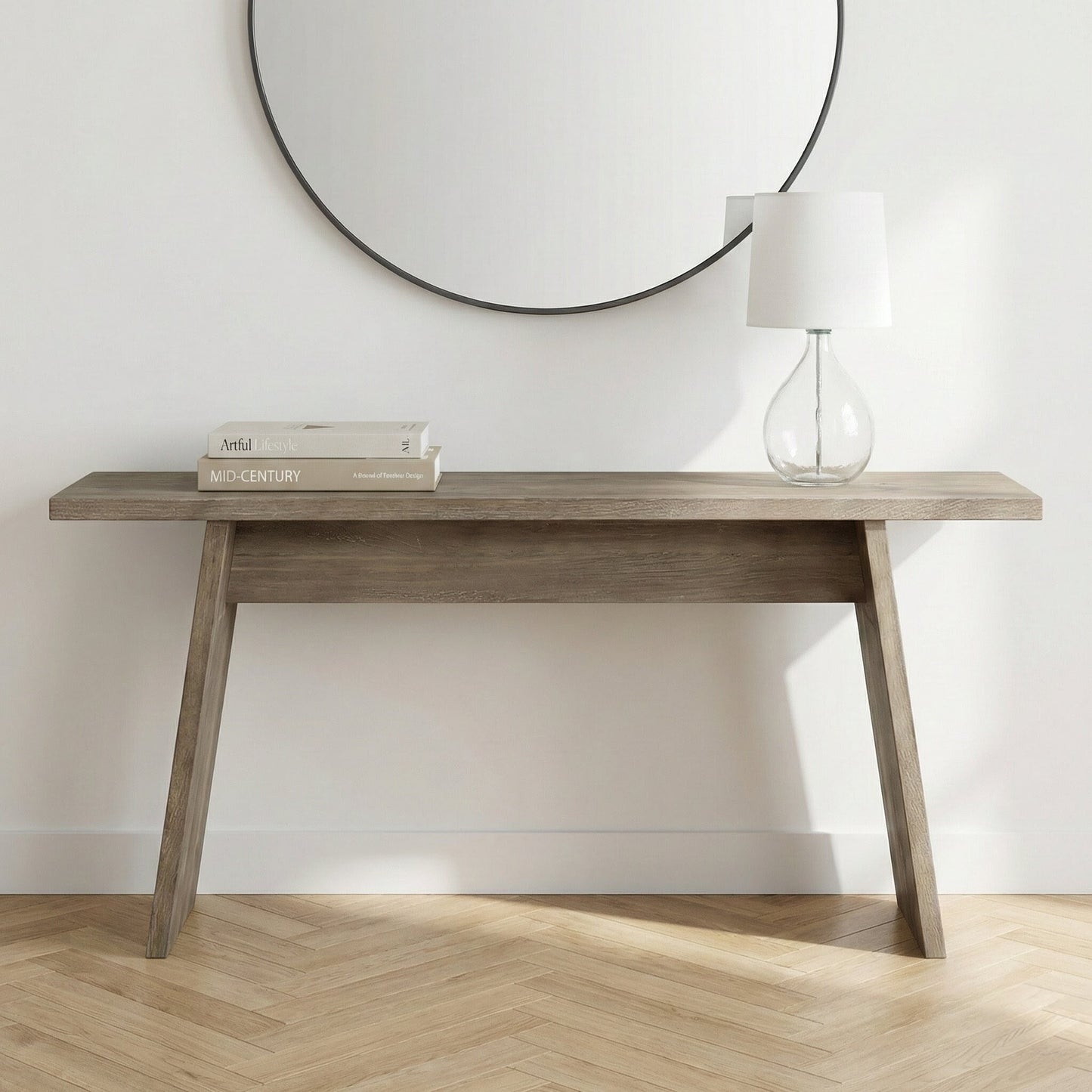 Soluna Living Oak Console Table