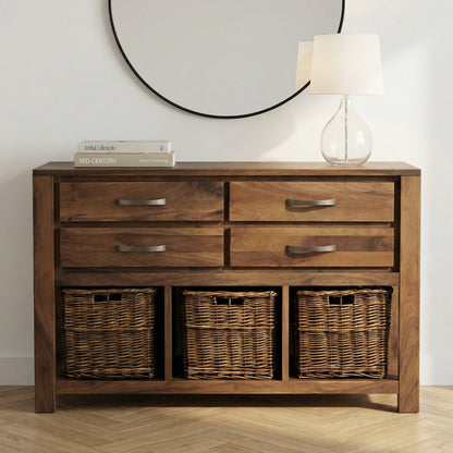 Mayan Walnut Console Table