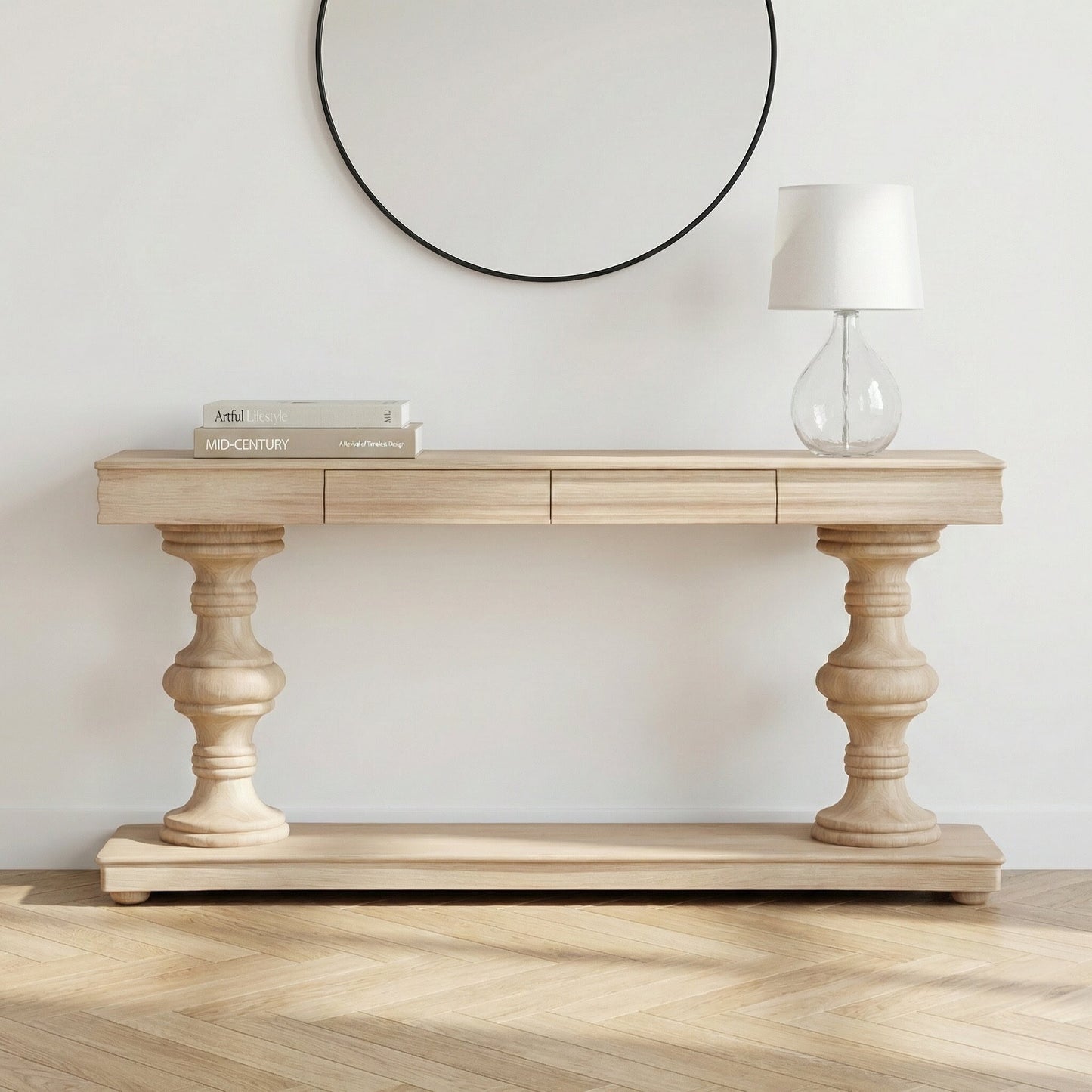 Solmere Mango Wood 180cm Console Table