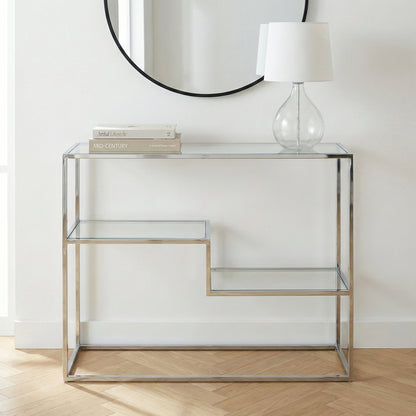 Aleandra Glass Console Table