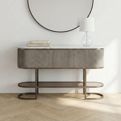 Belvedere Aged Gold Console Table
