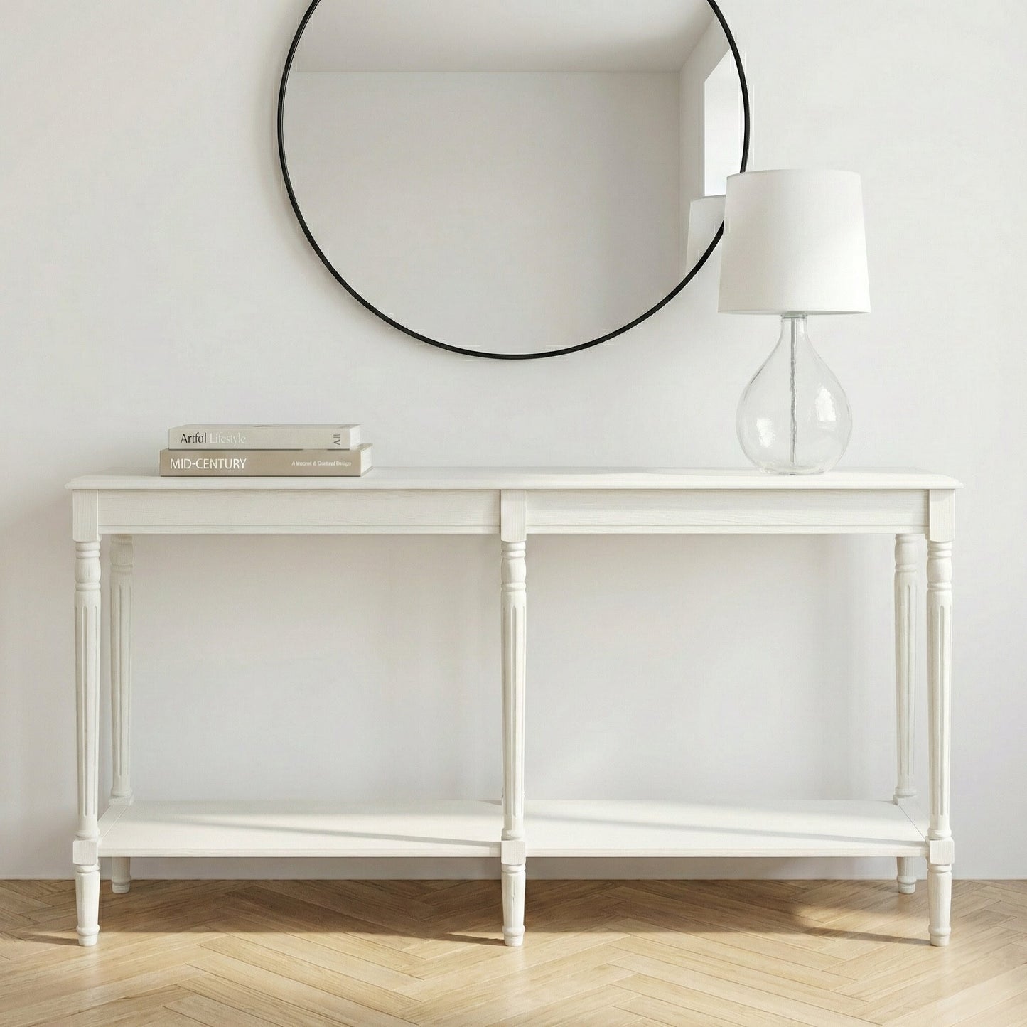 Heritage Pine Wood Large Console Table