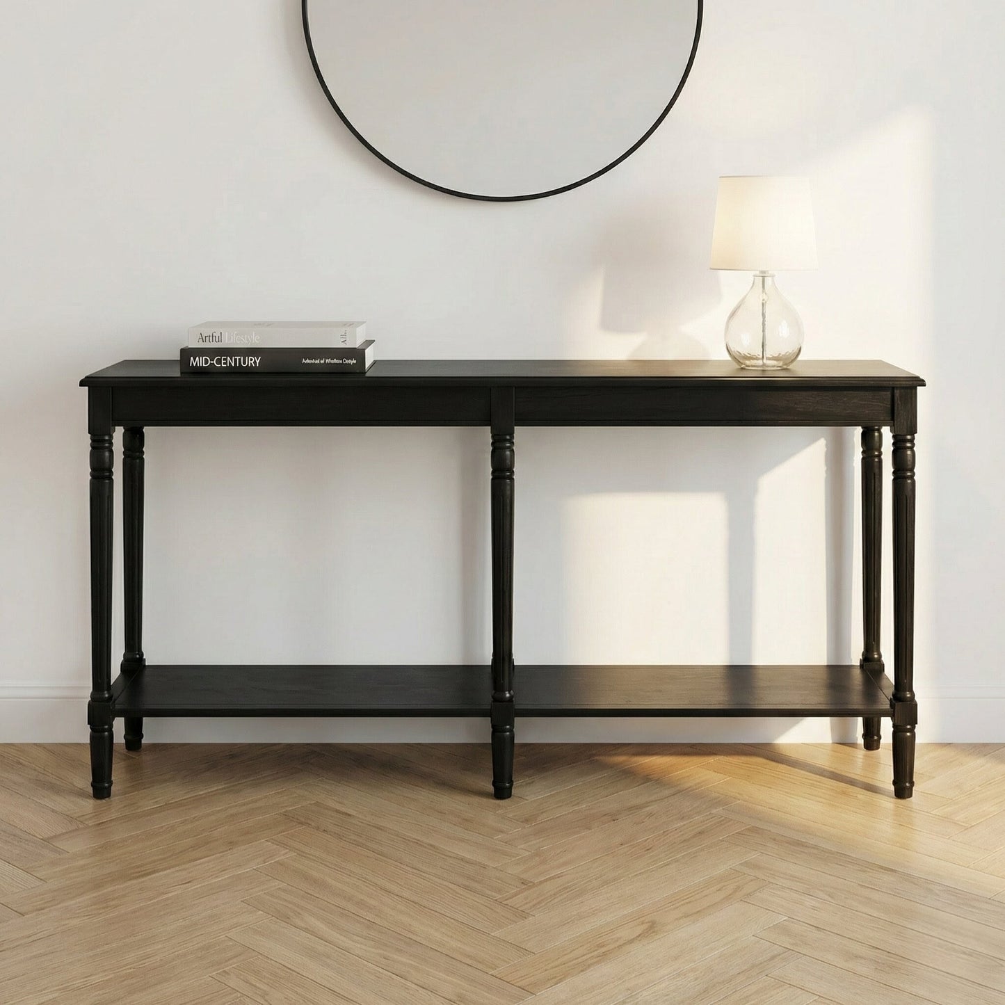 Heritage Pine Wood Large Console Table