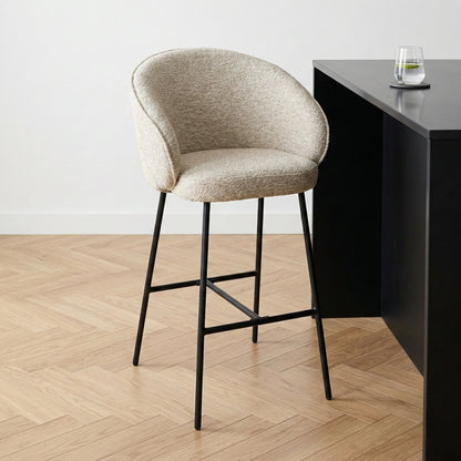 Kelsby Mocha Textured Bar Stool