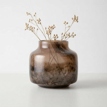Cerdanya Brown and Beige Glass Vase