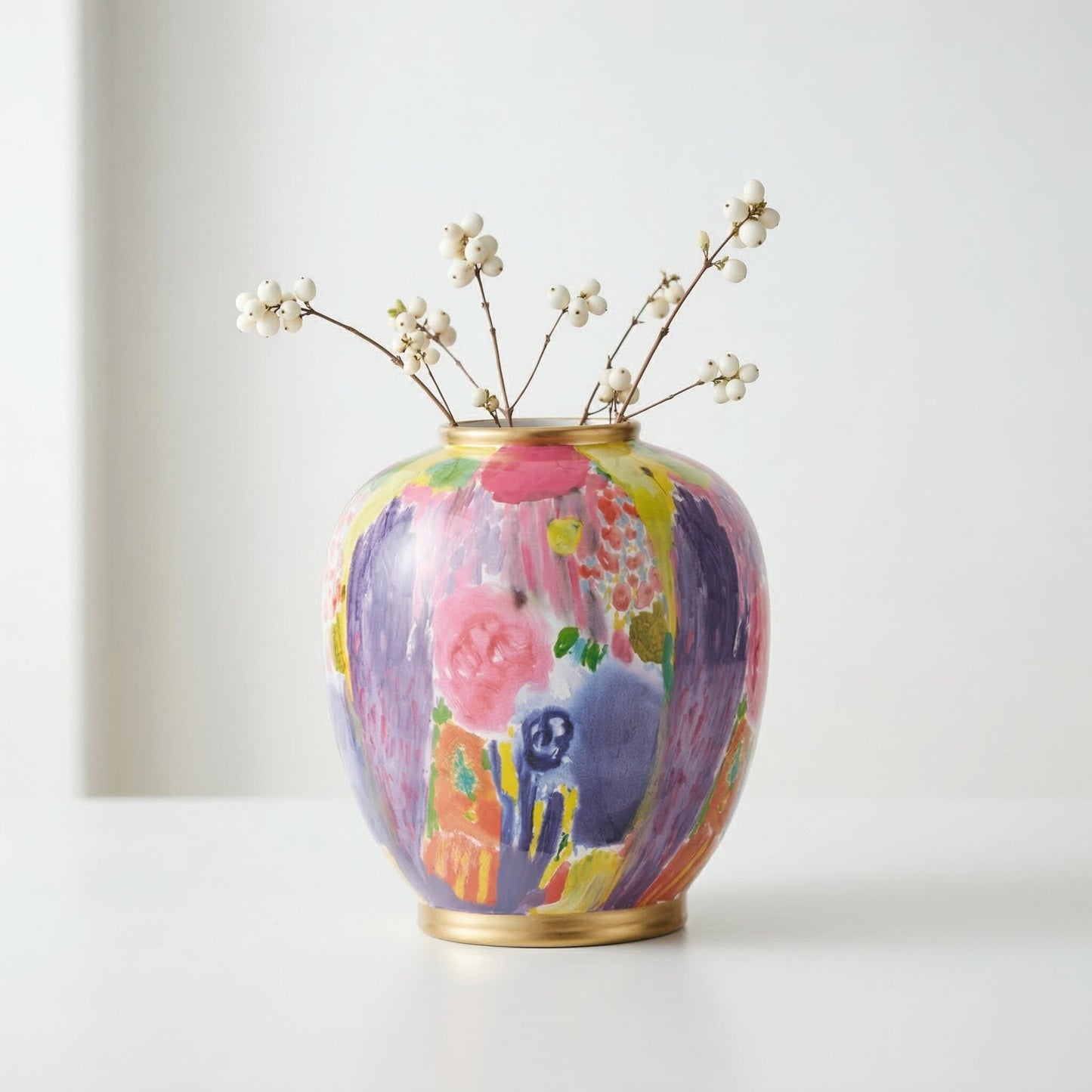 Matisse Multi Colour Ceramic Urn Vase