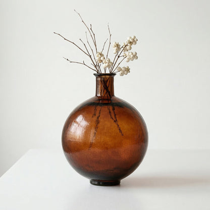 Recycled Glass Round Vase