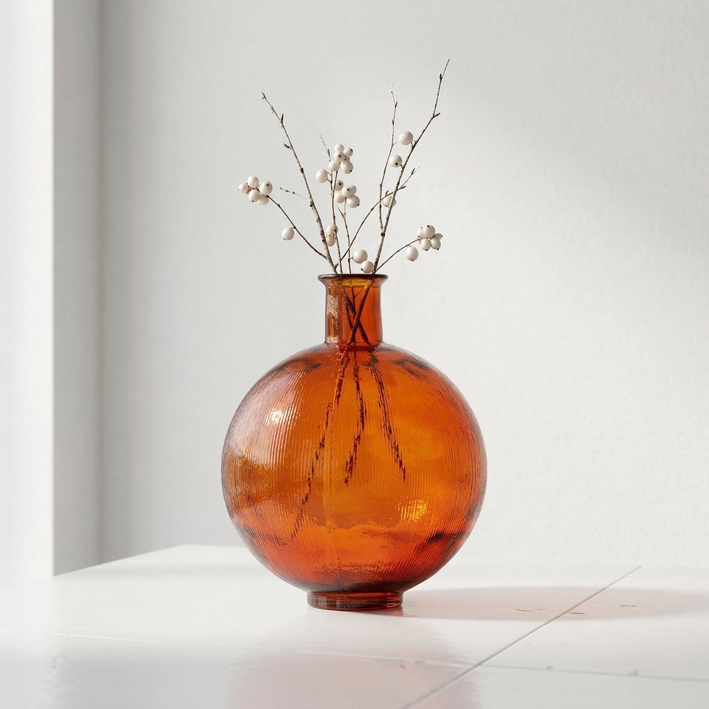 Recycled Glass Round Vase