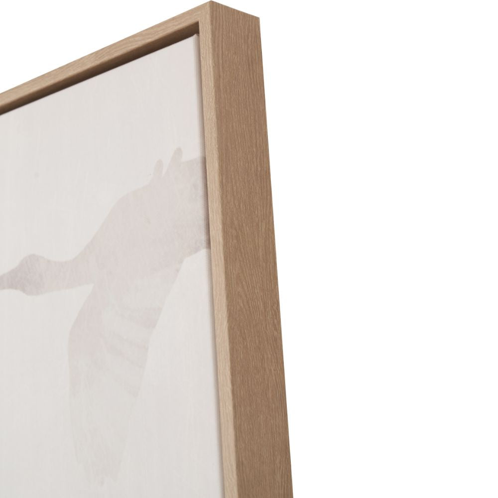 Birds Canvases Natural and White with Natural Frames (Set of 3)