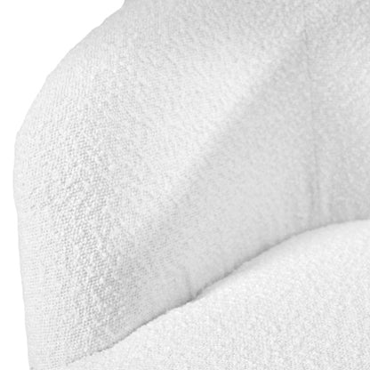 Siena Bouclé Fabric and Black Metal Tub Armchair