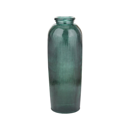 Recycled Glass Ribbed Vase Tall