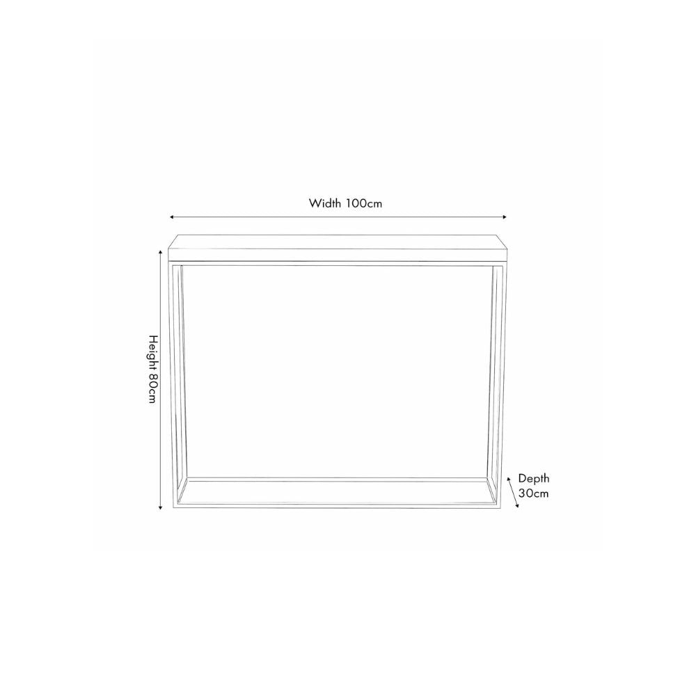 Madison Granite and Metal Console Table