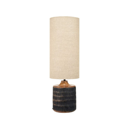 Alaric Mango Wood Antique Black Wash Table Lamp