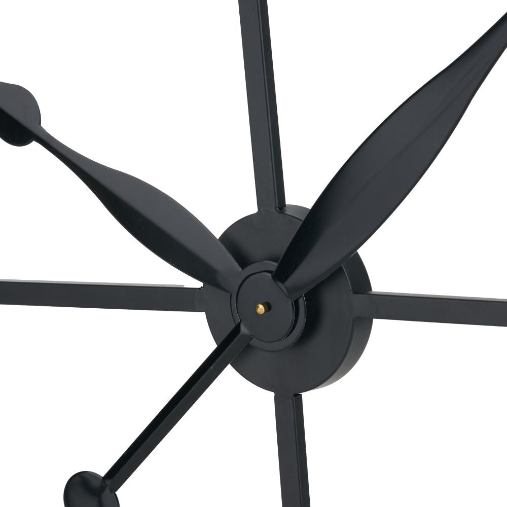 Metal Black Large Round Wall Clock