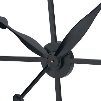 Metal Black Large Round Wall Clock