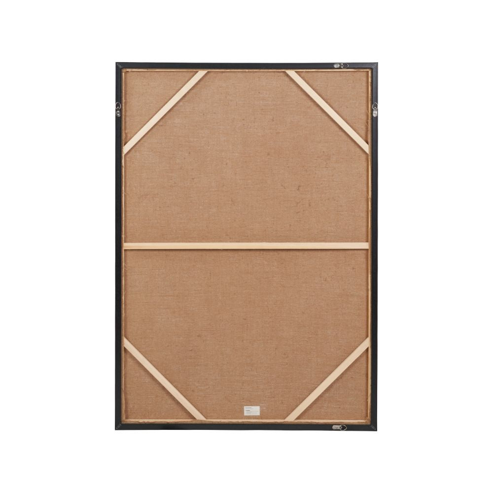 Canvas Monochrome Abstract with Black Frame