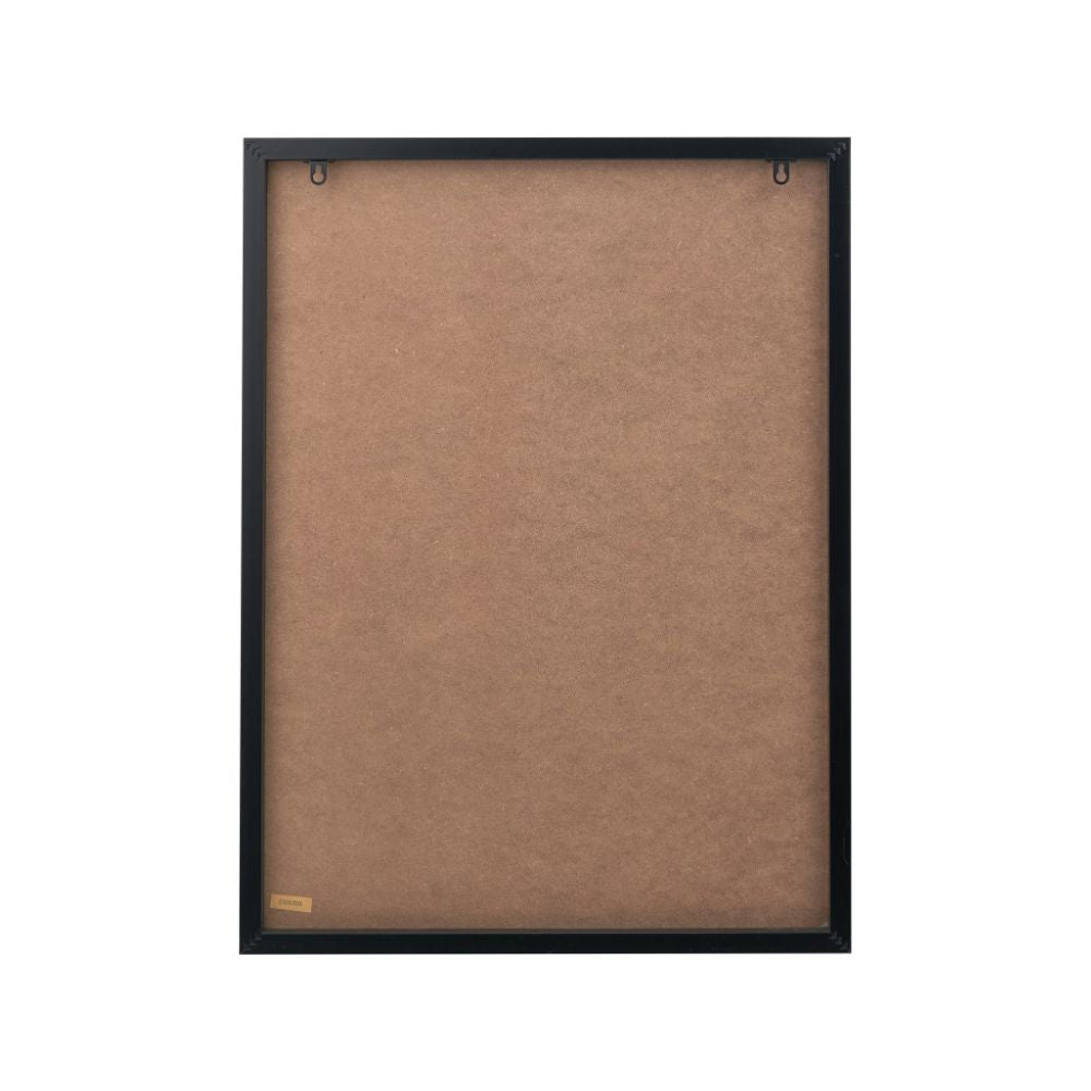 Canvas Natural and Black with Ovals Design and Black Frame