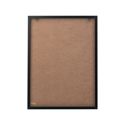 Canvas Natural and Black with Ovals Design and Black Frame