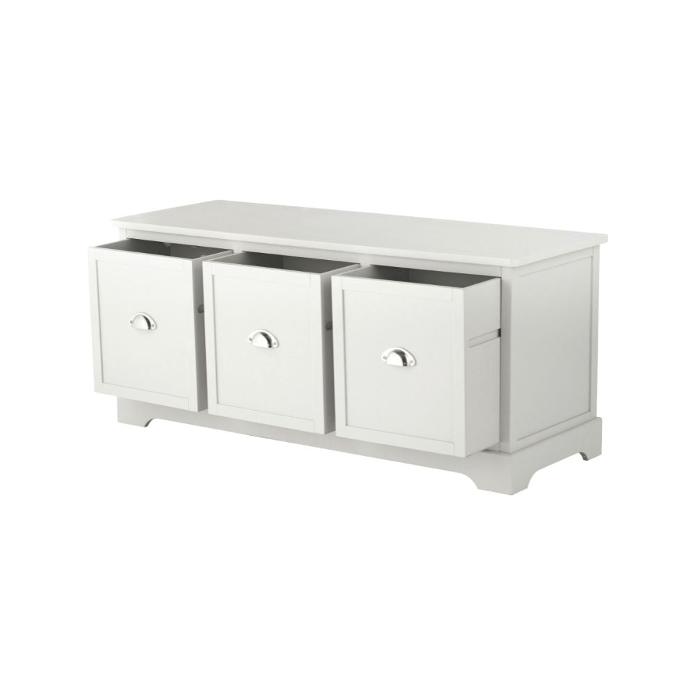 Croft Linen Pine Wood 3 Drawer Sideboard