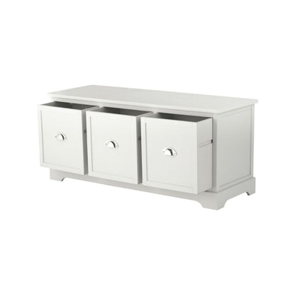 Croft Linen Pine Wood 3 Drawer Sideboard
