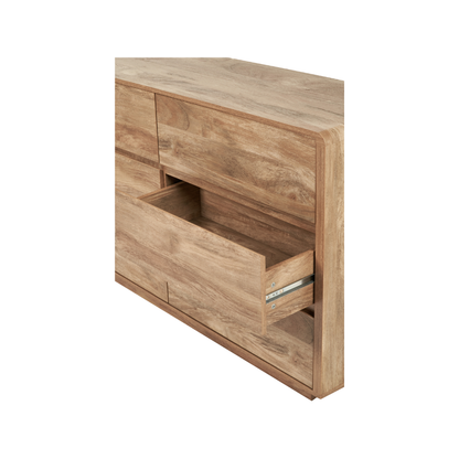 Eversley Oak Effect Veneer 6 Drawer Sideboard