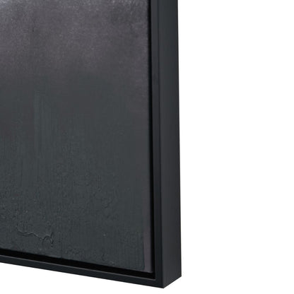 Square Canvas Monochrome Abstract with Black Frame