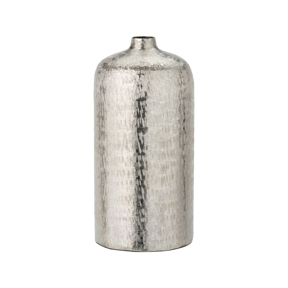 Metal Hammered Tall Vase