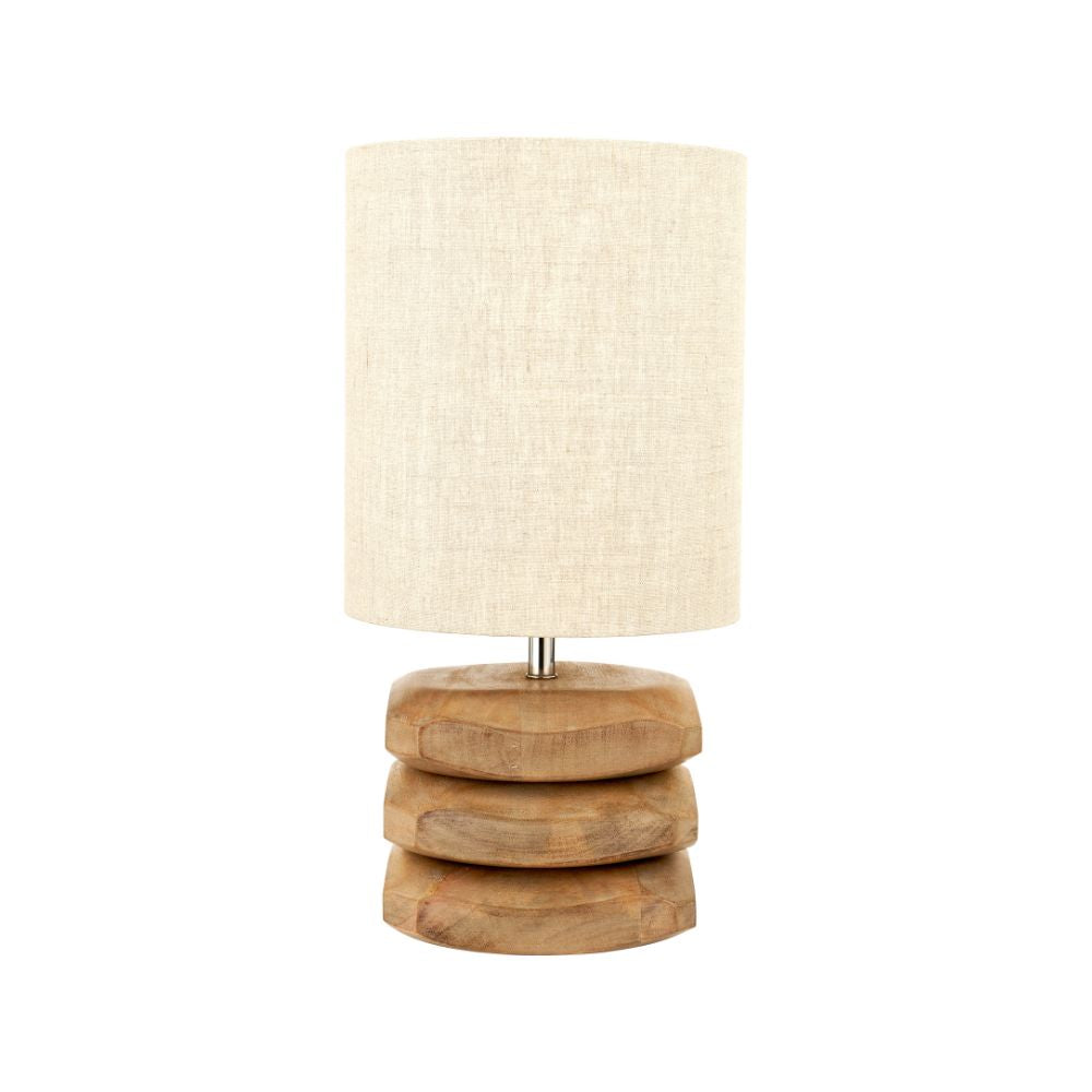 Amir Mango Wood Natural 3 Pebble Table Lamp