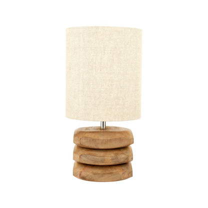 Amir Mango Wood Natural 3 Pebble Table Lamp