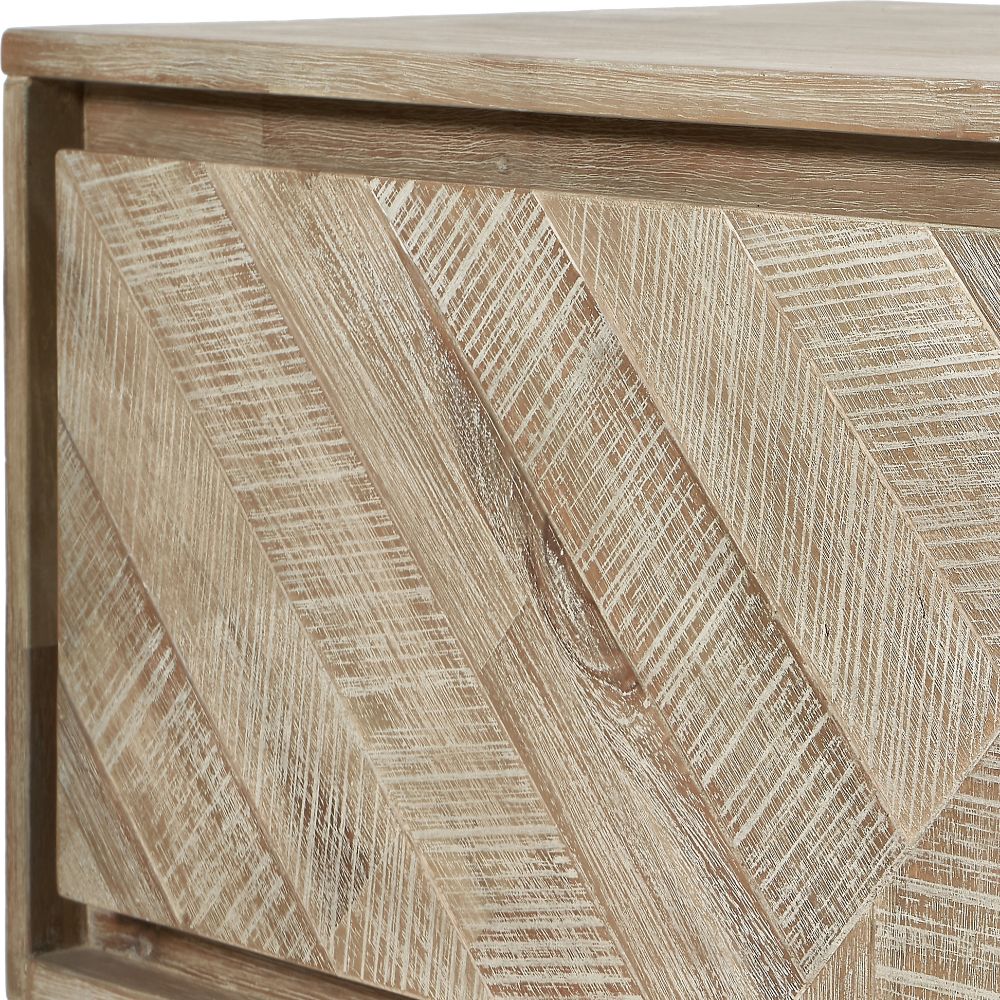 Marca Sand Wash Acacia Wood 1 Drawer Console Table