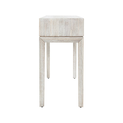 Gio White Sand Acacia Wood 1 Drawer Console Table