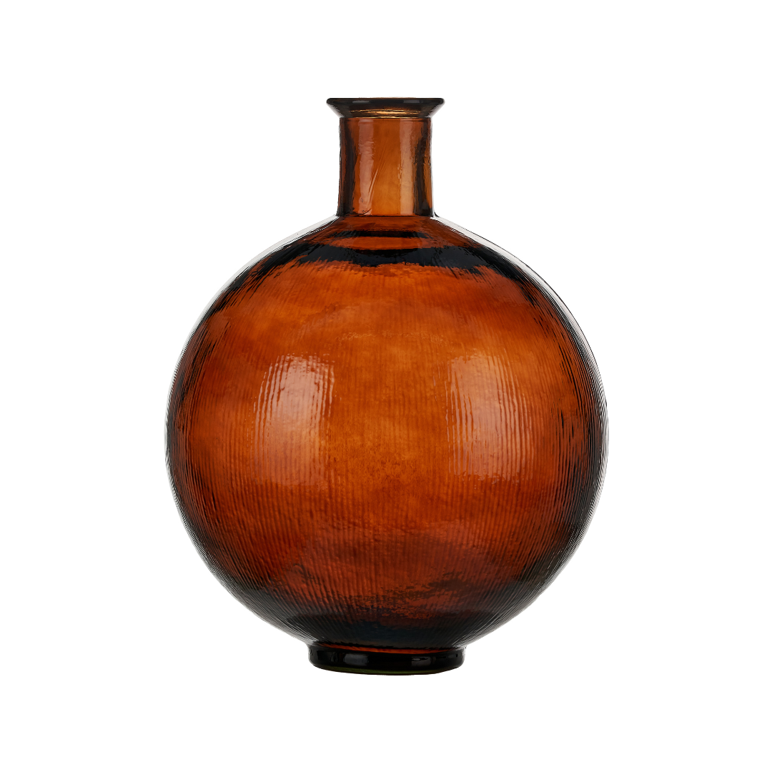 Recycled Glass Round Vase