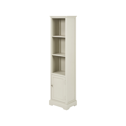 Croft Linen Pine Wood Slim 1 Door 3 Shelf Unit