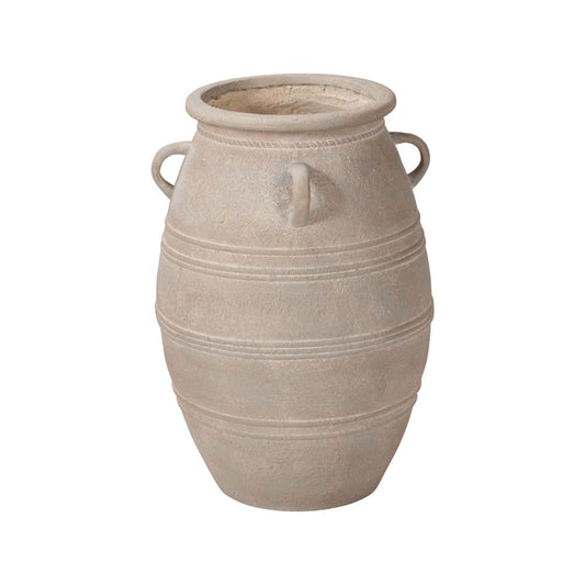 Fibrestone Grey Wash Decorative with Handles Large Vase