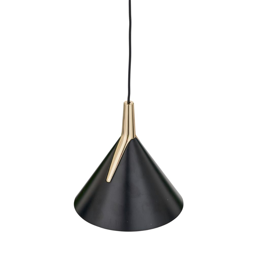 Astarion Matte Black and Gold 3 Drop LED Pendant