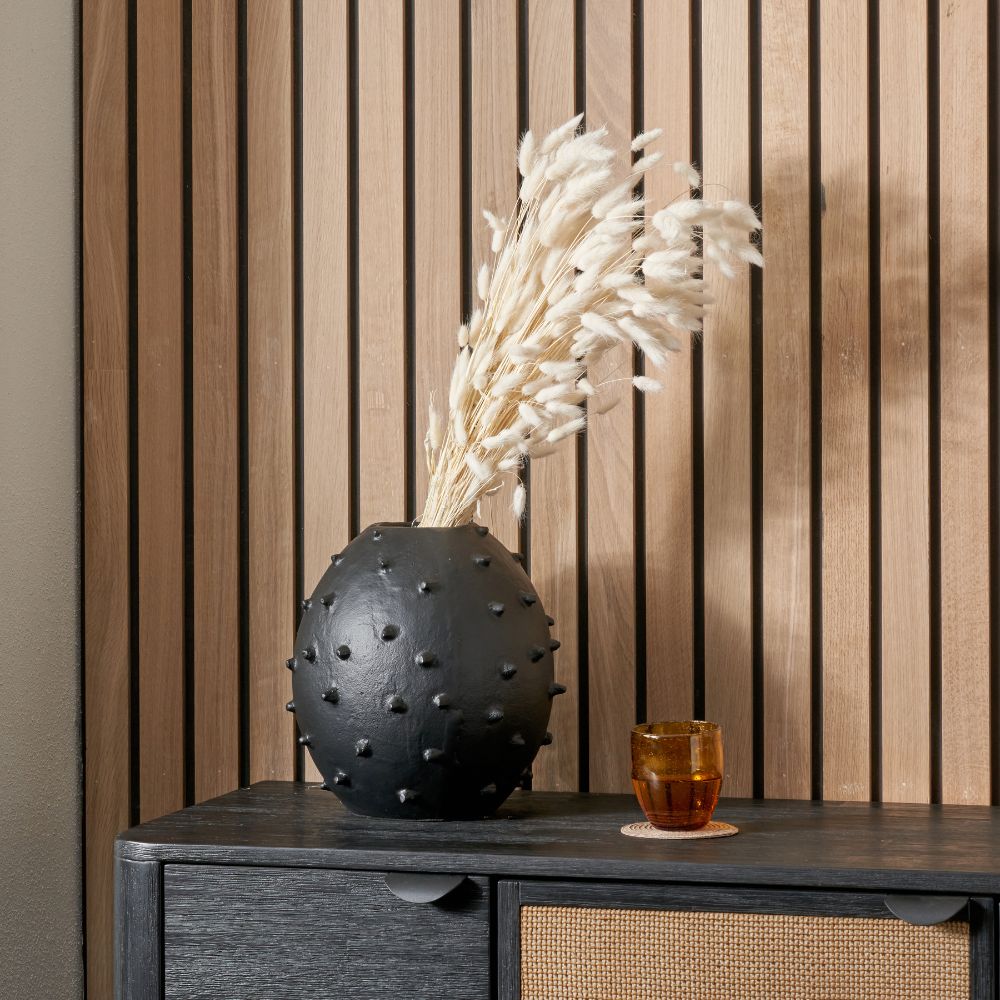 Metal Vase with Bobbles
