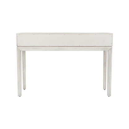 Gio White Sand Acacia Wood 1 Drawer Console Table