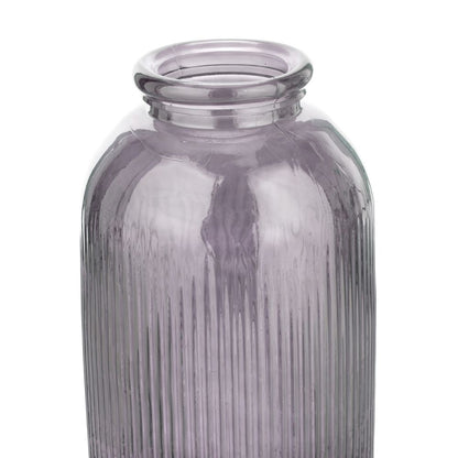 Recycled Glass Ribbed Vase Tall