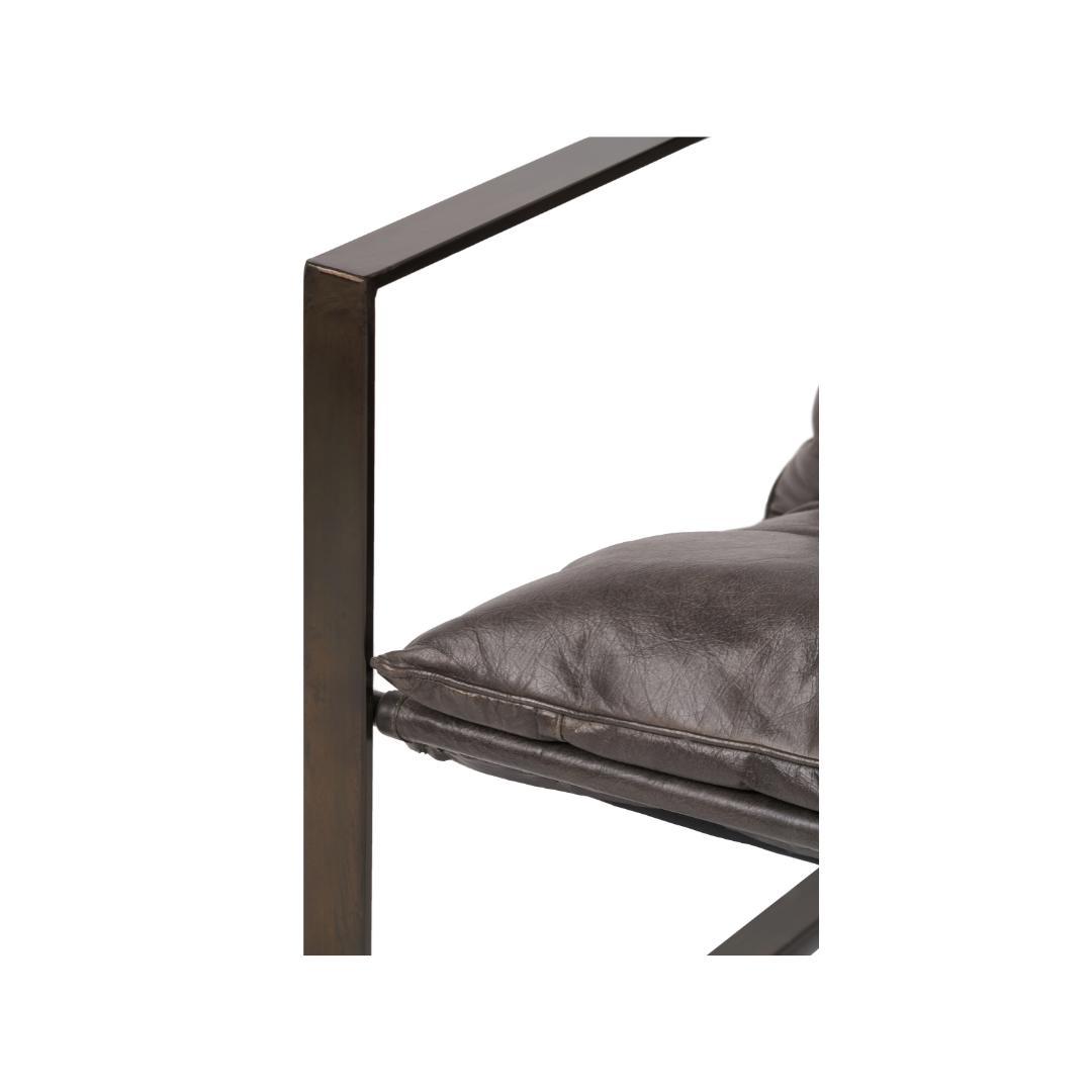 Nico Leather Chair and Footstool
