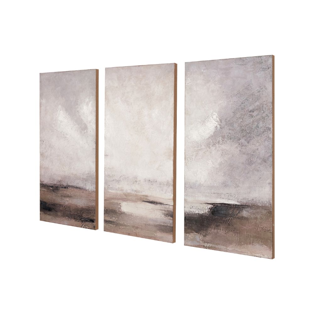 Canvases Grey and Neutrals Abstract Landscape (Set of 3)