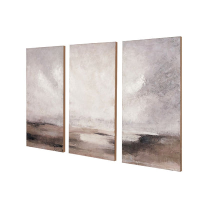 Canvases Grey and Neutrals Abstract Landscape (Set of 3)