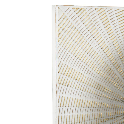 Metal Light Grey and Gold Starburst Wall Art