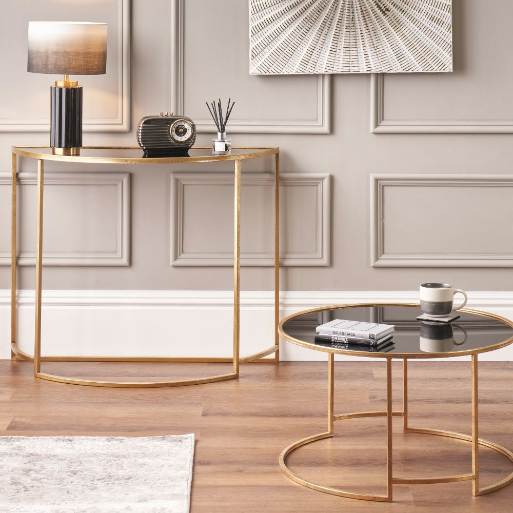 Veneziano Half Moon Console Table