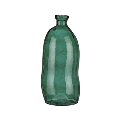 Organic Shaped Recycled Glass Tall Vase