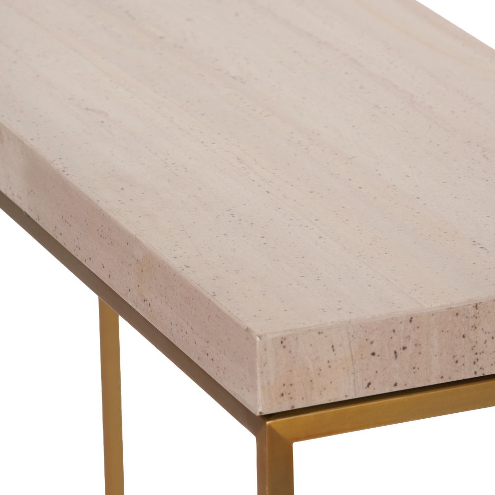 Madison Granite and Metal Console Table