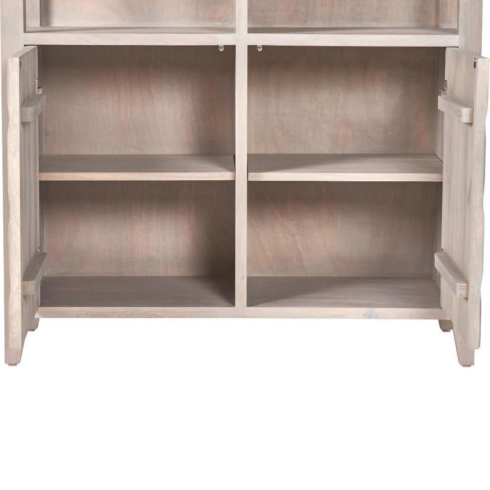 Khao Mango Wood 2 Door 6 Niche Shelf Unit